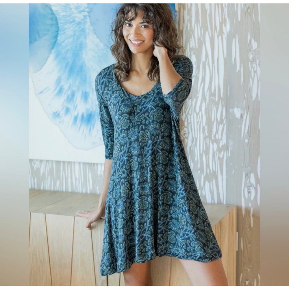 Natural Life All Day ButterSoft Mini Tee A Line Swing Dress Medium
